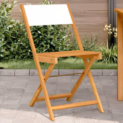 VidaXL 367681 chaise d'extérieur Terrace Bois d'acacia, Polyester Crème, Blanc