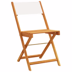 VidaXL 367681 chaise d'extérieur Terrace Bois d'acacia, Polyester Crème, Blanc - Vue supplémentaire 4