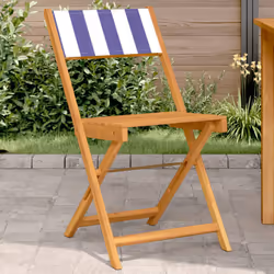 VidaXL 367686 chaise d'extérieur Terrace Bois d'acacia, Polyester Bleu, Blanc