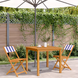 VidaXL 367686 chaise d'extérieur Terrace Bois d'acacia, Polyester Bleu, Blanc