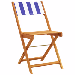 VidaXL 367686 chaise d'extérieur Terrace Bois d'acacia, Polyester Bleu, Blanc - Vue supplémentaire 4