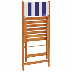 VidaXL 367686 chaise d'extérieur Terrace Bois d'acacia, Polyester Bleu, Blanc - Vue supplémentaire 8