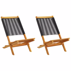 Détendez-vous et profitez de l'extérieur dans ces confortables chaises de jardin ! Robuste et stable : le bois d'acacia massi ...