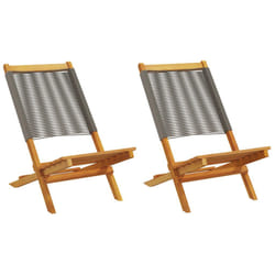 VidaXL 367688 chaise d'extérieur Terrace Bois d'acacia, Polypropylène (PP) Gris