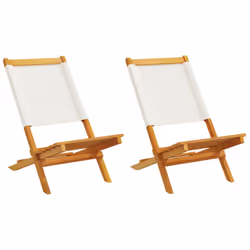 VidaXL 367690, Terrace, Bois d'acacia, Polyester, Crème, Blanc, 110 kg, 410 mm, 720 mm