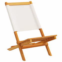 VidaXL 367690 chaise d'extérieur Terrace Bois d'acacia, Polyester Crème, Blanc