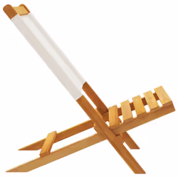VidaXL 367690 chaise d'extérieur Terrace Bois d'acacia, Polyester Crème, Blanc - Vue supplémentaire 6