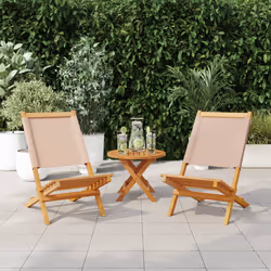 VidaXL 367692 chaise d'extérieur Terrace Bois d'acacia, Polyester Taupe