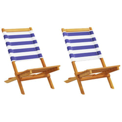 VidaXL 367695 chaise d'extérieur Terrace Bois d'acacia, Polyester Bleu, Blanc