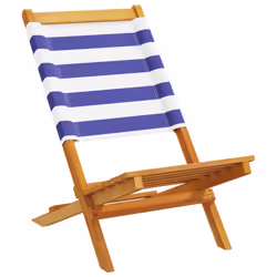 VidaXL 367695 chaise d'extérieur Terrace Bois d'acacia, Polyester Bleu, Blanc