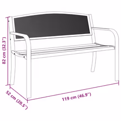 VidaXL 4002827 banc de jardin Acier - Vue supplémentaire 8