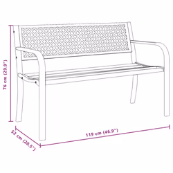 VidaXL 4002828 banc de jardin Acier - Vue supplémentaire 8