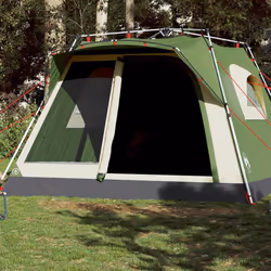 vidaXL Tente familiale cabine 7 personnes vert dégagement rapide