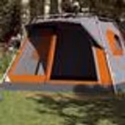 vidaXL Tente familiale cabine 7personnes gris orange dégagement rapide