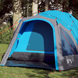 vidaXL Tente de camping à dôme 3 personnes bleu libération rapide