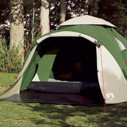 vidaXL Tente de camping à dôme 3 personnes vert libération rapide