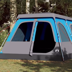 vidaXL Tente familiale à dôme 10 personnes bleu libération rapide