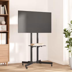 Ce meuble TV sur roulettes offre une solution pratique et peu encombrante pour installer votre téléviseur ou vos écrans ! Mat ...
