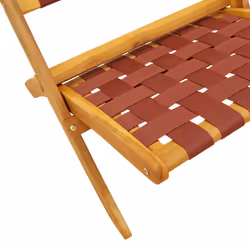VidaXL 366511 chaise d'extérieur Terrace Bois d'acacia, Tissu Marron, Rouge - Vue supplémentaire 5