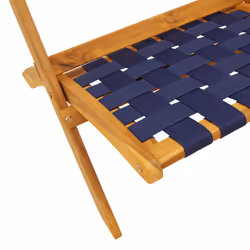 VidaXL 366512 chaise d'extérieur Terrace Bois d'acacia, Tissu Bleu, Marron - Vue supplémentaire 8