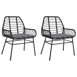 VidaXL 369091 chaise d'extérieur Terrace Siège rembourré Polyuréthane, Acier Noir