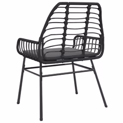 VidaXL 369091 chaise d'extérieur Terrace Siège rembourré Polyuréthane, Acier Noir - Vue supplémentaire 7