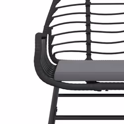 VidaXL 369091 chaise d'extérieur Terrace Siège rembourré Polyuréthane, Acier Noir - Vue supplémentaire 8