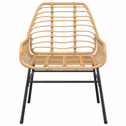 VidaXL 369092 chaise d'extérieur Terrace Siège rembourré Polyuréthane, Acier Marron - Vue supplémentaire 5