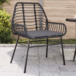 VidaXL 369093 chaise d'extérieur Terrace Siège rembourré Polyuréthane, Acier Gris