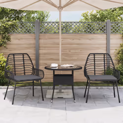 VidaXL 369093 chaise d'extérieur Terrace Siège rembourré Polyuréthane, Acier Gris