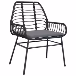 VidaXL 369093 chaise d'extérieur Terrace Siège rembourré Polyuréthane, Acier Gris - Vue supplémentaire 4