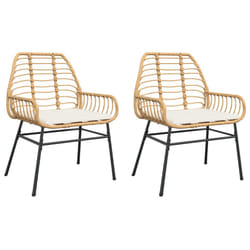 VidaXL 369094 chaise d'extérieur Terrace Siège rembourré Polyuréthane, Acier Crème, Blanc