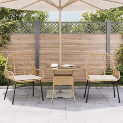 VidaXL 369094 chaise d'extérieur Terrace Siège rembourré Polyuréthane, Acier Crème, Blanc