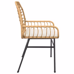 VidaXL 369094 chaise d'extérieur Terrace Siège rembourré Polyuréthane, Acier Crème, Blanc - Vue supplémentaire 6