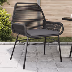 VidaXL 369095 chaise d'extérieur Terrace Siège rembourré Polyuréthane, Acier Gris