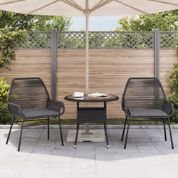 VidaXL 369095 chaise d'extérieur Terrace Siège rembourré Polyuréthane, Acier Gris