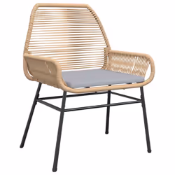 VidaXL 369096 chaise d'extérieur Terrace Siège rembourré Polyuréthane, Acier Gris - Vue supplémentaire 4
