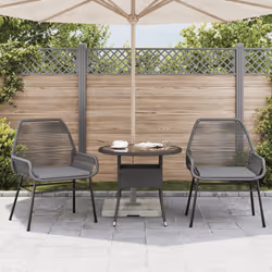 VidaXL 369097 chaise d'extérieur Terrace Siège rembourré Polyuréthane, Acier Gris