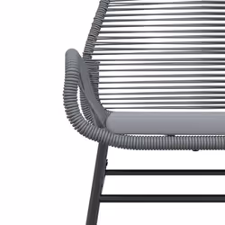 VidaXL 369097 chaise d'extérieur Terrace Siège rembourré Polyuréthane, Acier Gris - Vue supplémentaire 8