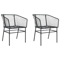 VidaXL 369098 chaise d'extérieur Terrace Siège rembourré Polyuréthane, Acier Noir