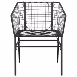 VidaXL 369098 chaise d'extérieur Terrace Siège rembourré Polyuréthane, Acier Noir - Vue supplémentaire 5