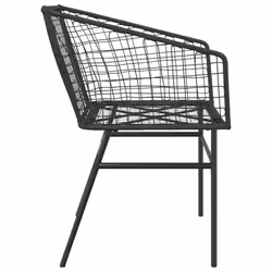 VidaXL 369098 chaise d'extérieur Terrace Siège rembourré Polyuréthane, Acier Noir - Vue supplémentaire 6