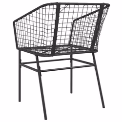 VidaXL 369098 chaise d'extérieur Terrace Siège rembourré Polyuréthane, Acier Noir - Vue supplémentaire 7