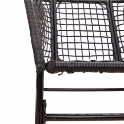 VidaXL 369098 chaise d'extérieur Terrace Siège rembourré Polyuréthane, Acier Noir - Vue supplémentaire 8