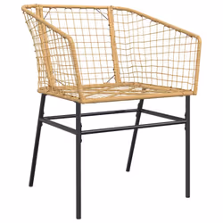 VidaXL 369099 chaise d'extérieur Terrace Siège rembourré Polyuréthane, Acier Marron - Vue supplémentaire 4