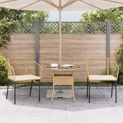 VidaXL 369101 chaise d'extérieur Terrace Siège rembourré Polyuréthane, Acier Crème, Blanc