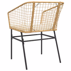 VidaXL 369101 chaise d'extérieur Terrace Siège rembourré Polyuréthane, Acier Crème, Blanc - Vue supplémentaire 7