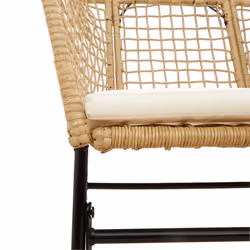 VidaXL 369101 chaise d'extérieur Terrace Siège rembourré Polyuréthane, Acier Crème, Blanc - Vue supplémentaire 8