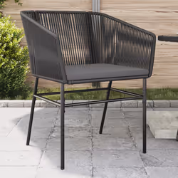 VidaXL 369102 chaise d'extérieur Terrace Siège rembourré Polyuréthane, Acier Gris