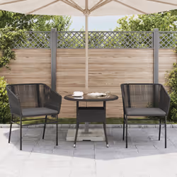VidaXL 369102 chaise d'extérieur Terrace Siège rembourré Polyuréthane, Acier Gris